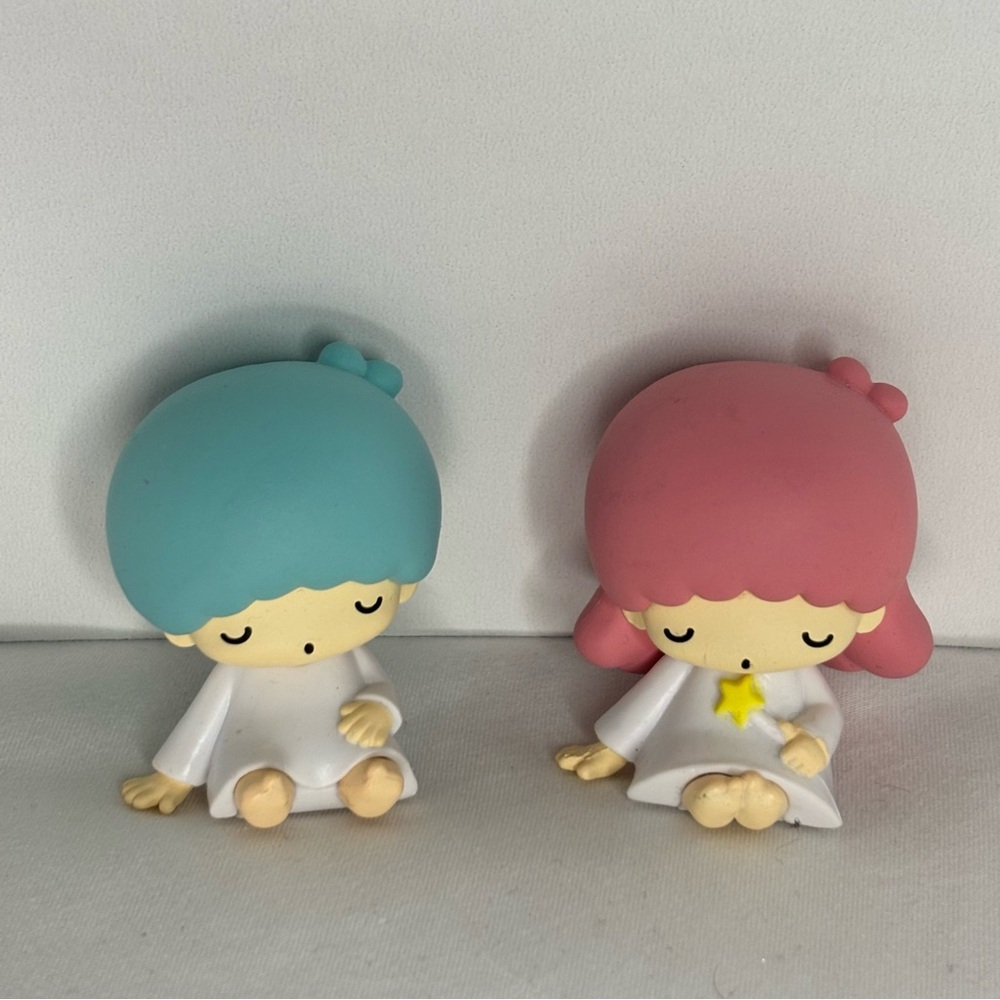 Sanrio Little Twin Stars Kiki & Lala Katazun Mini Figures Sleepy Anime Very Rare
